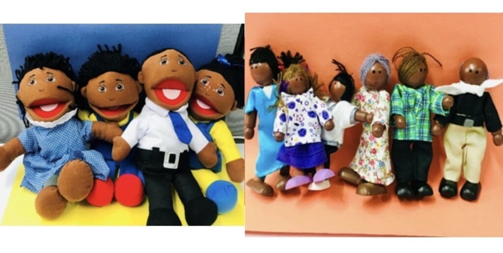 Family Dolls that are used by KIND staff when they work with tender age children