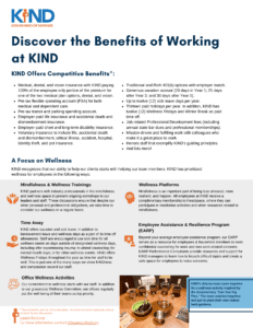 Benefits working at KIND document 